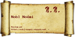 Nobl Noémi névjegykártya